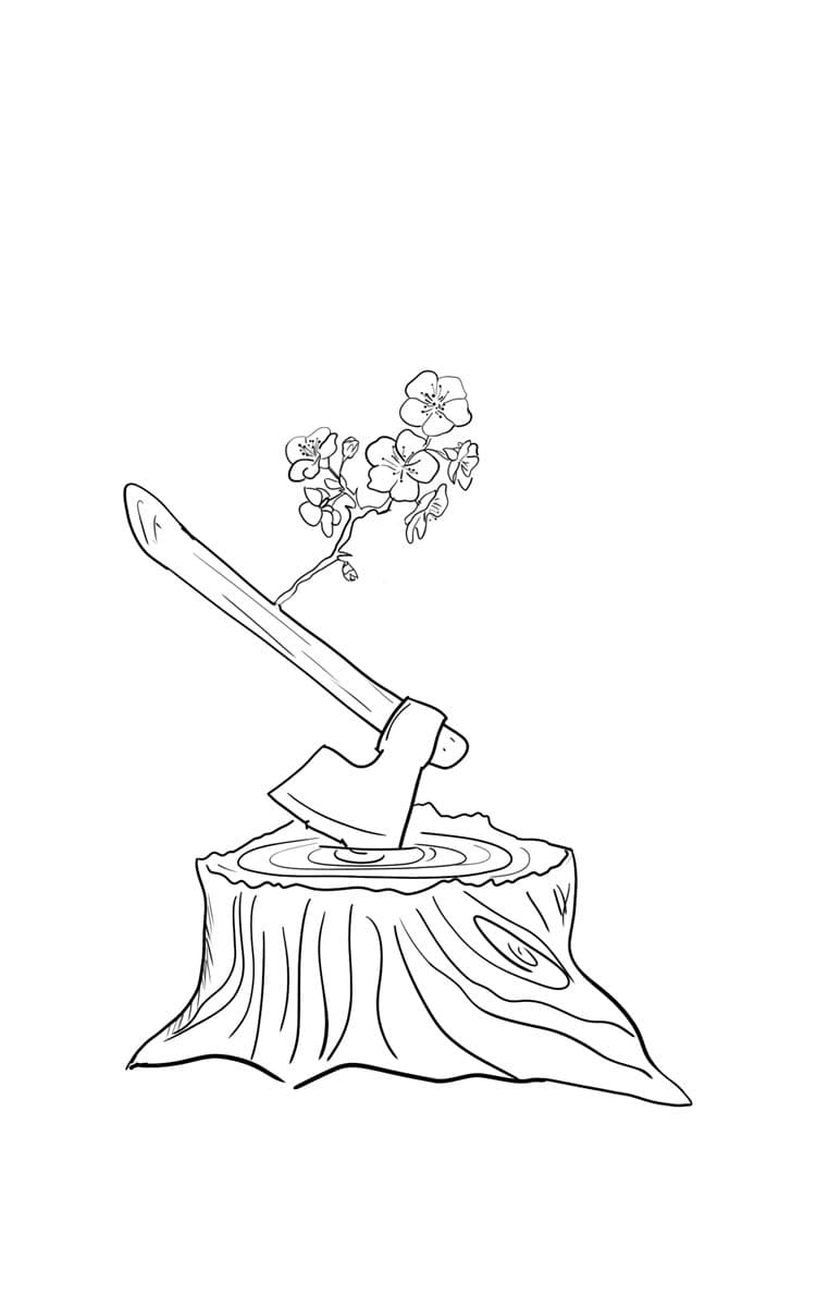 Book illustration: व्यथा पेड़ की